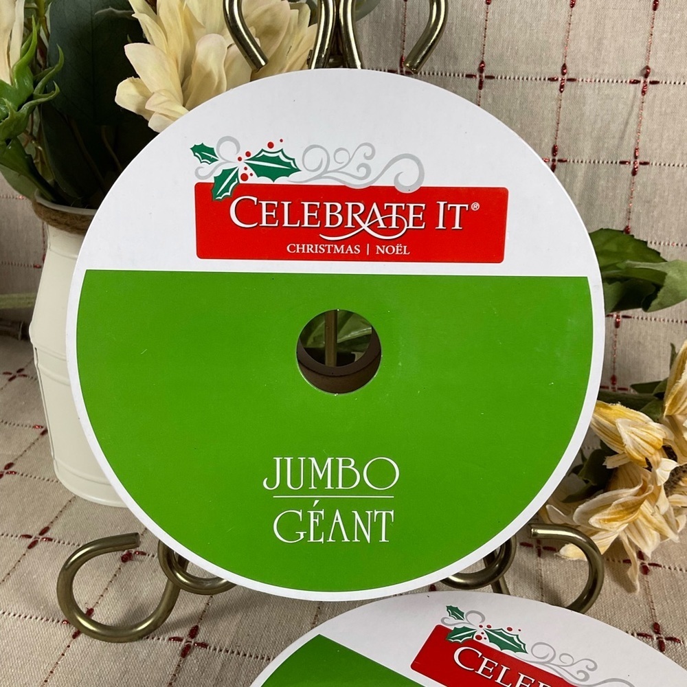 Celebrate It Christmas Jumbo Red Velvet Ribbon Rolls 1.5” x 140’ Each Set of 2 - Picture 2 of 4
